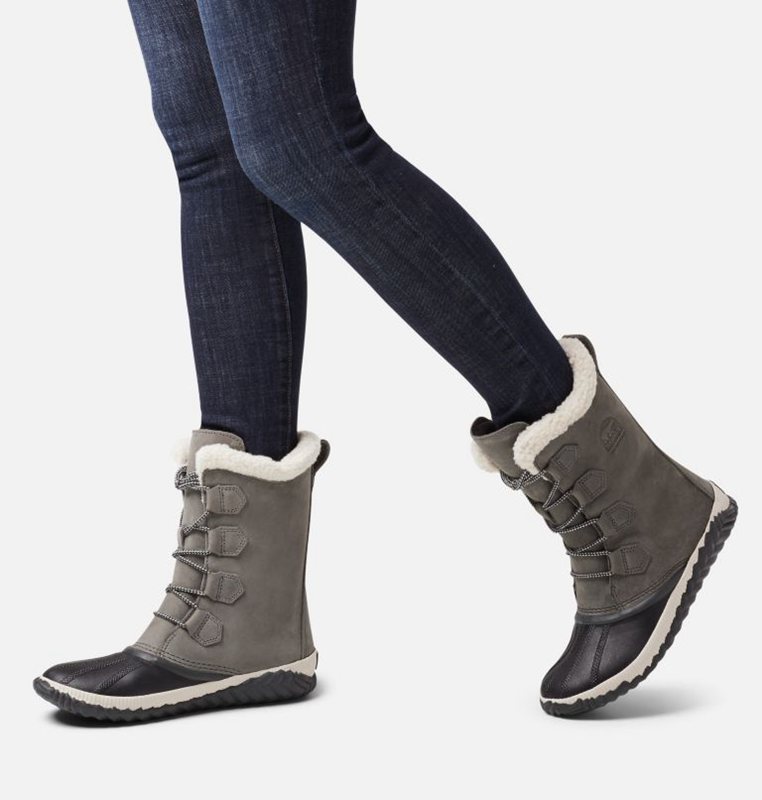 Botas Nieve Sorel Mujer - Out N About™ Plus Tall Duck Bajas Gris/Negras - 42830-PTLO